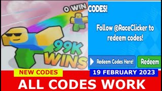NEW UPDATE CODES* [VALENTINES UPDATE] Race Clicker ROBLOX, ALL CODES