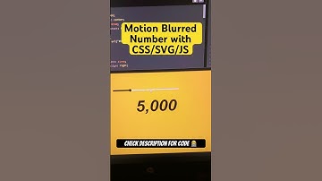 Motion Blurred Number | CSS SVG JS #coding #tutorials #htmlcss #javascript #shorts