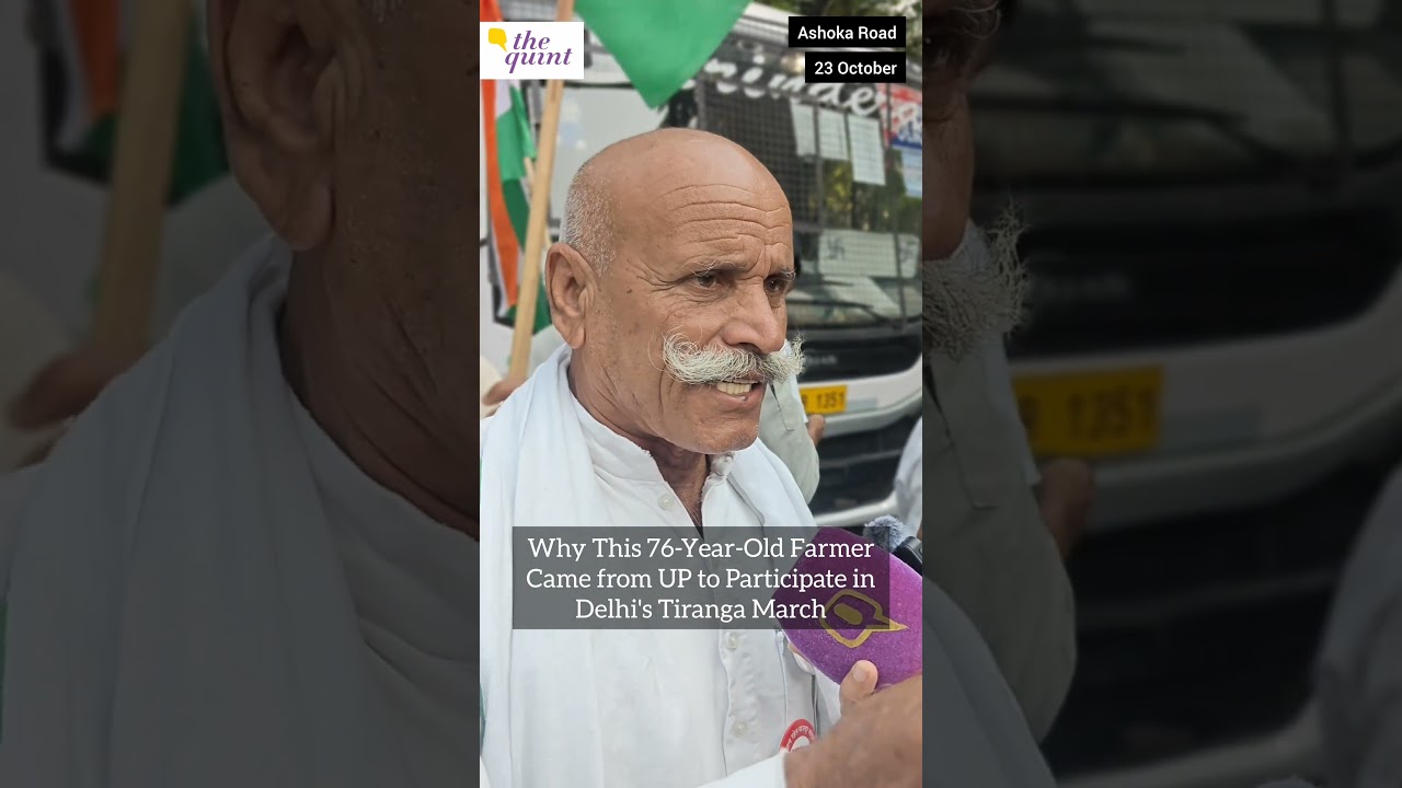 Why This 76-Year-Old Farmer Came From UP to Participate in Delhi's Tiranga March