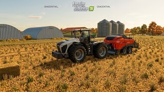 Wheat Harvest | Big Field Straw Baling | Gnadenthal Farm | FS25 | Ep#8