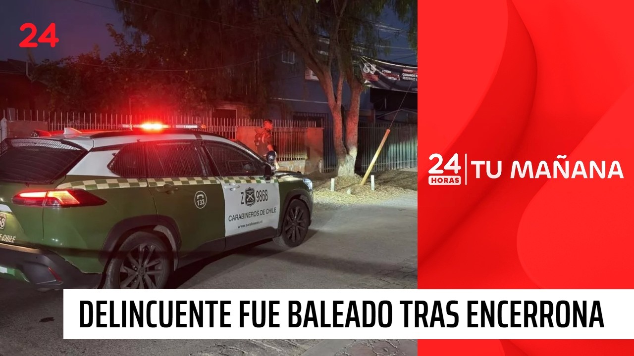 Delincuente es baleado por carabinero tras intento de encerrona en Cerrillos | 24 Horas TVN Chile