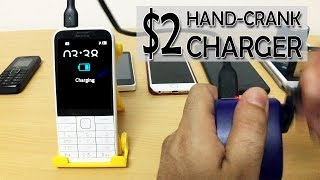 Hand crank USB charger for phones Complete review!