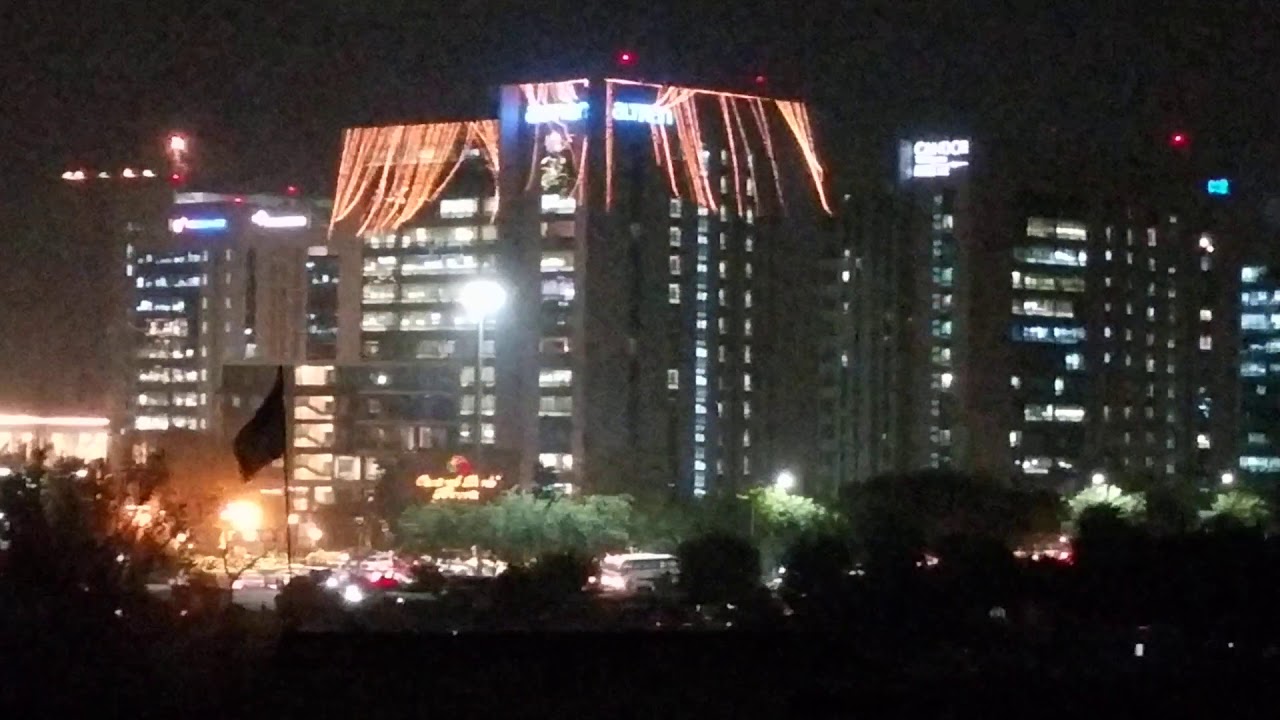 Aricent Altran Building Gurgaon Adorned With Lights For Diwali 14th 
