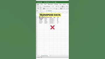 Master Excel TRANSPOSE in Seconds! 🔄 | #excel #youtube #short #shorts #video #skills #efficiency