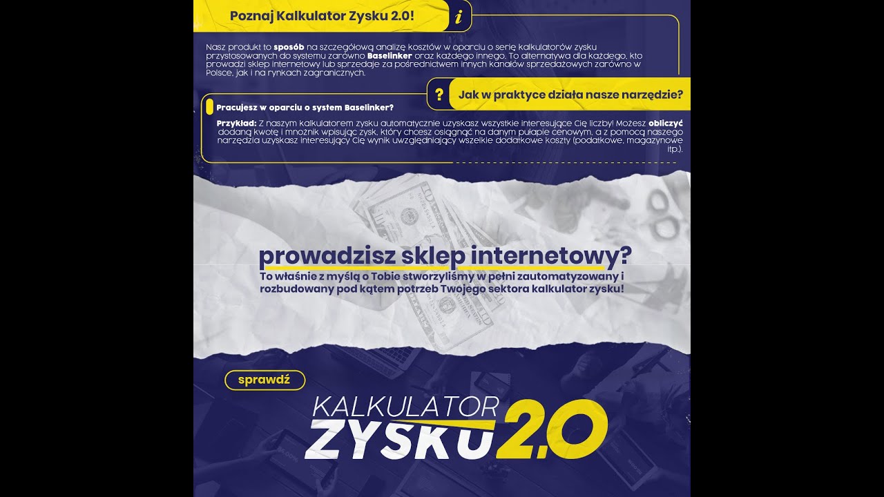 Kalkulator Zysku 2.0 PORADNIK YouTube