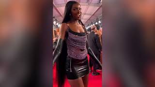 Leomie Anderson Black Latex Gloves And Skirt