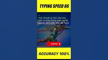 86 WPM Typing Speed Test| #shorts #typing #typingtest
