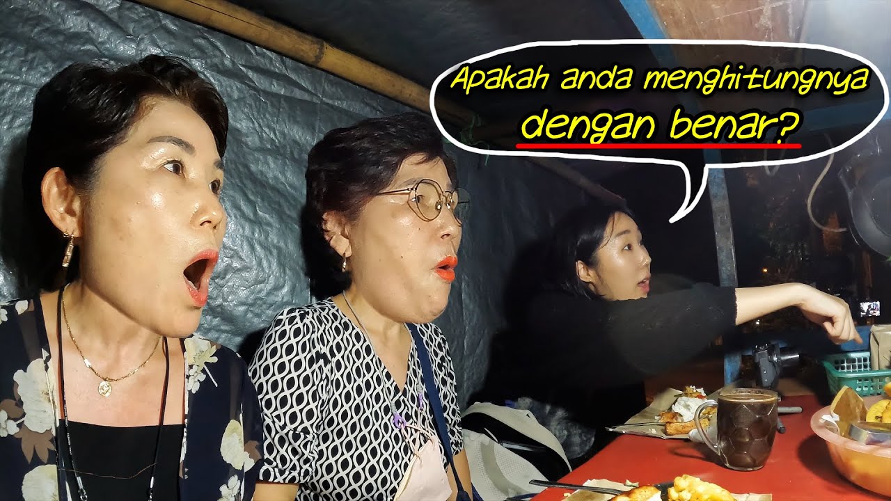 Aku membawa emak-emak Korea ke angkringan tapi harganya aneh ya...