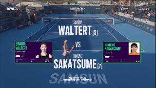 (3) Simona Waltert (SUI) vs  (7) Himeno Sakatsume (JPN)  -  Game, Set, Match