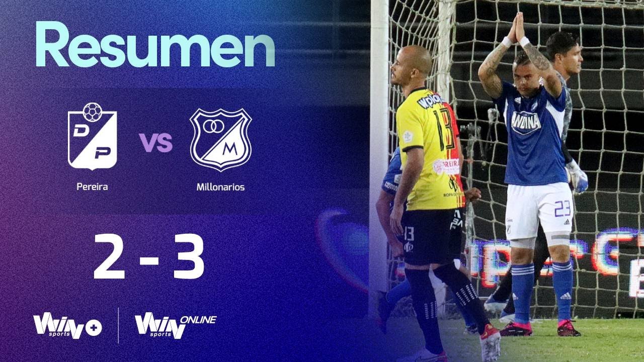 Pereira vs Millonarios (Resumen y goles) Liga BetPlay Dimayor 2023-1 ...