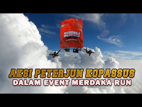 Kopassus Paratroopers in Action at the Merdeka Run Event