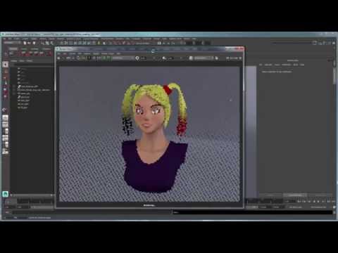 Coloring XGen primitives using a ramp node and ptex map (Maya 2015)