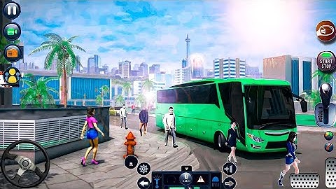 Euro Coach Bus Driving Simulator - Offroad Uphill and City Bus Driver - Android GamePlay #2