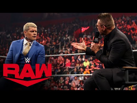 The Miz welcomes Cody Rhodes to “Miz TV” prior to their matchup: Raw, April 11, 2022