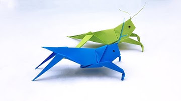 Easy Origami Grasshopper | How To Make A Locust (Grasshopper) | Grasshopper Making Out Of Paper