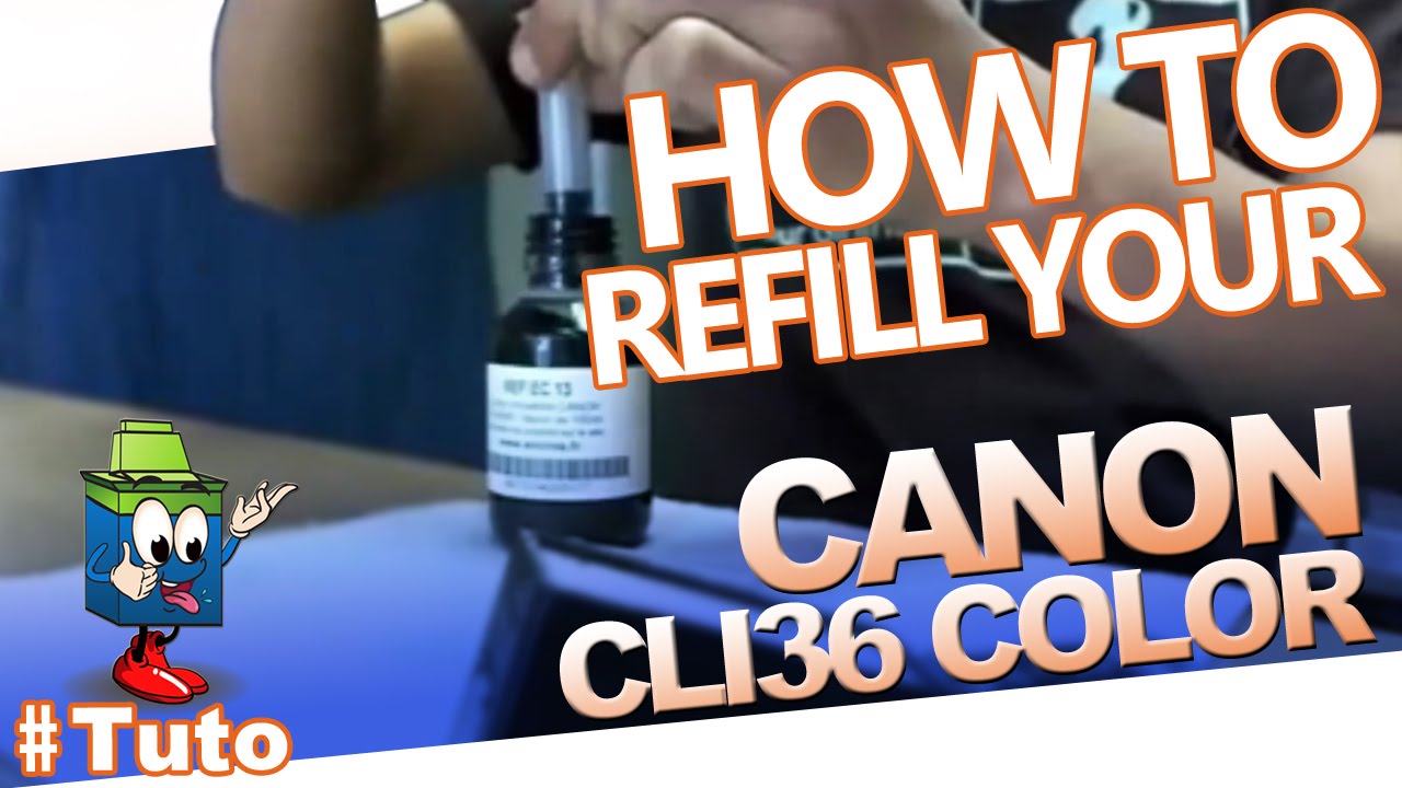 Canon CLI36 Color Cartridge How To Refill The Cartridge YouTube