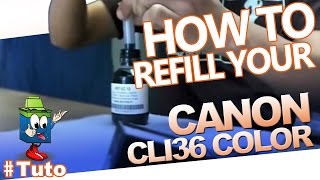 Canon CLI-36 Color Cartridge : How To Refill The Cartridge