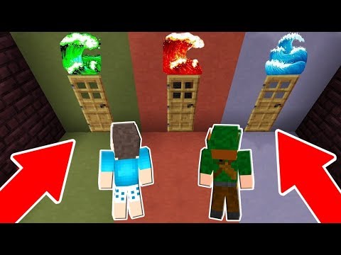 ENCONTRAMOS 3 PORTAS DO TSUNAMI NO MINECRAFT!! QUAL ESCOLHER ?