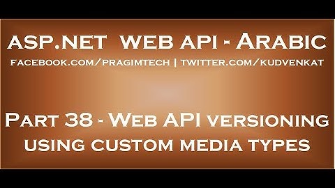 Web API versioning using custom media types in arabic