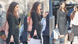 Pregnant Amal Clooney Can’t Hide Her Baby Bump Anymore | Splash News TV