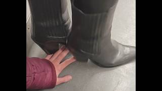 she almost destroyed my hands in heels - scht 58 - candid unknown hand crush trample