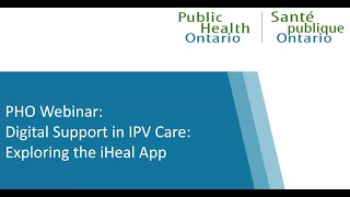 PHO Webinar: Digital Support in IPV Care: Exploring the iHeal App screenshot 2