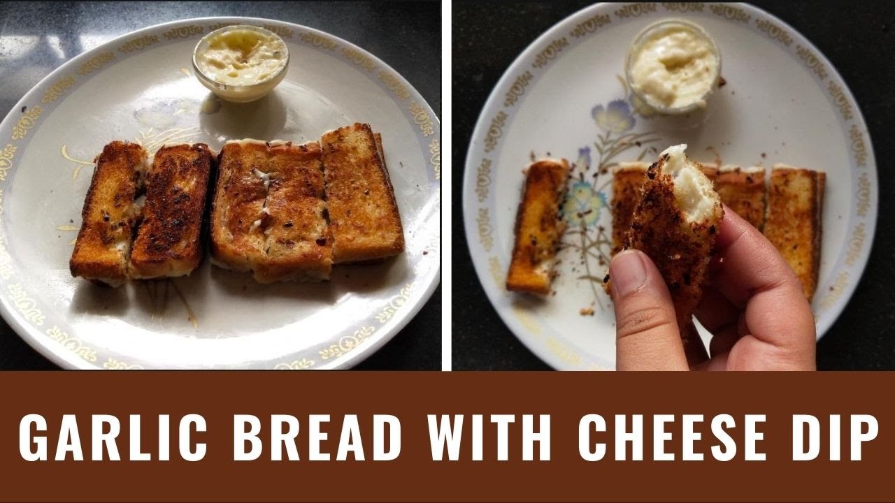 Cheesy Garlic Bread With Cheese Dip Dominos Style Garlic Bread