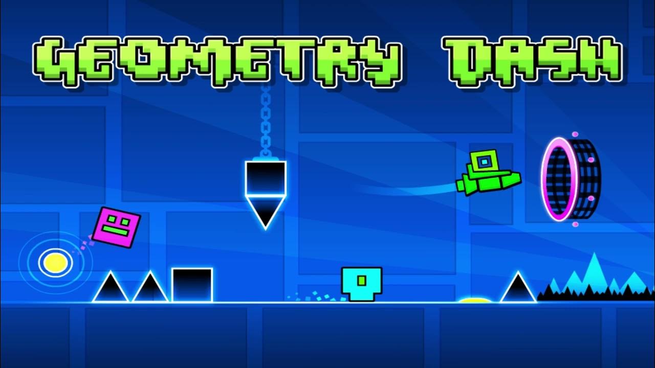 Geometry dash где можно создавать свои уровни. Geometry dash левел 1. geometry dash 1 уровень. куб из игры geometry dash. игра кубик прыгает.