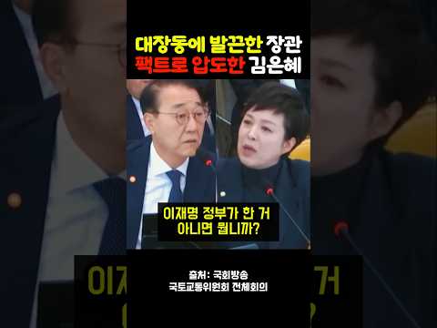 대장동에 발끈한 장관을 팩트로 압도한 김은혜 thumbnail