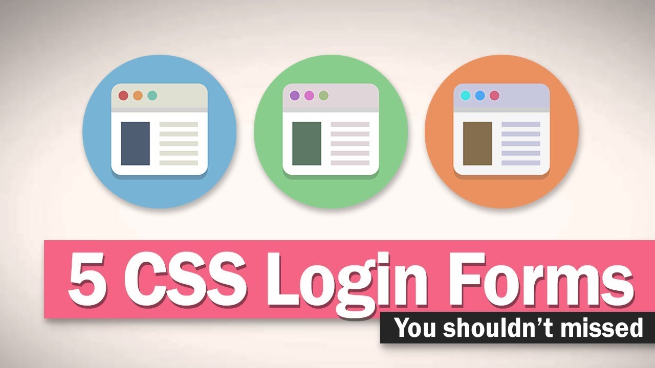 5 CSS Login Form Design You Shouldn't Miss - YouTube