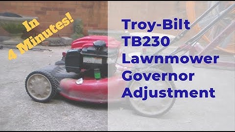 Troy-Bilt Governor Adjustment on a TB230 Push Mower