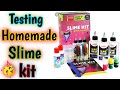 Testing homemade slime kit 
