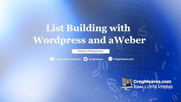 List Building with Wordpress and AWeber