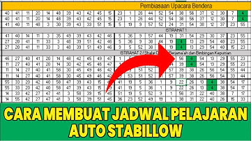 Cara Membuat Jadwal Pelajaran Auto Stabillo Terblok Tiap Kode Guru