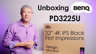 Unboxing BenQ PD3225U 32&quot; 4K IPS Black - 1st Impressions