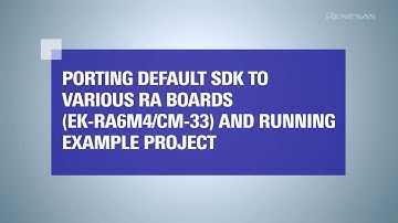 Running PTX105R SDK Project on RA6M4 Evaluation Kit