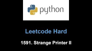 Leetcode 1591. Strange Printer II (topological sort)