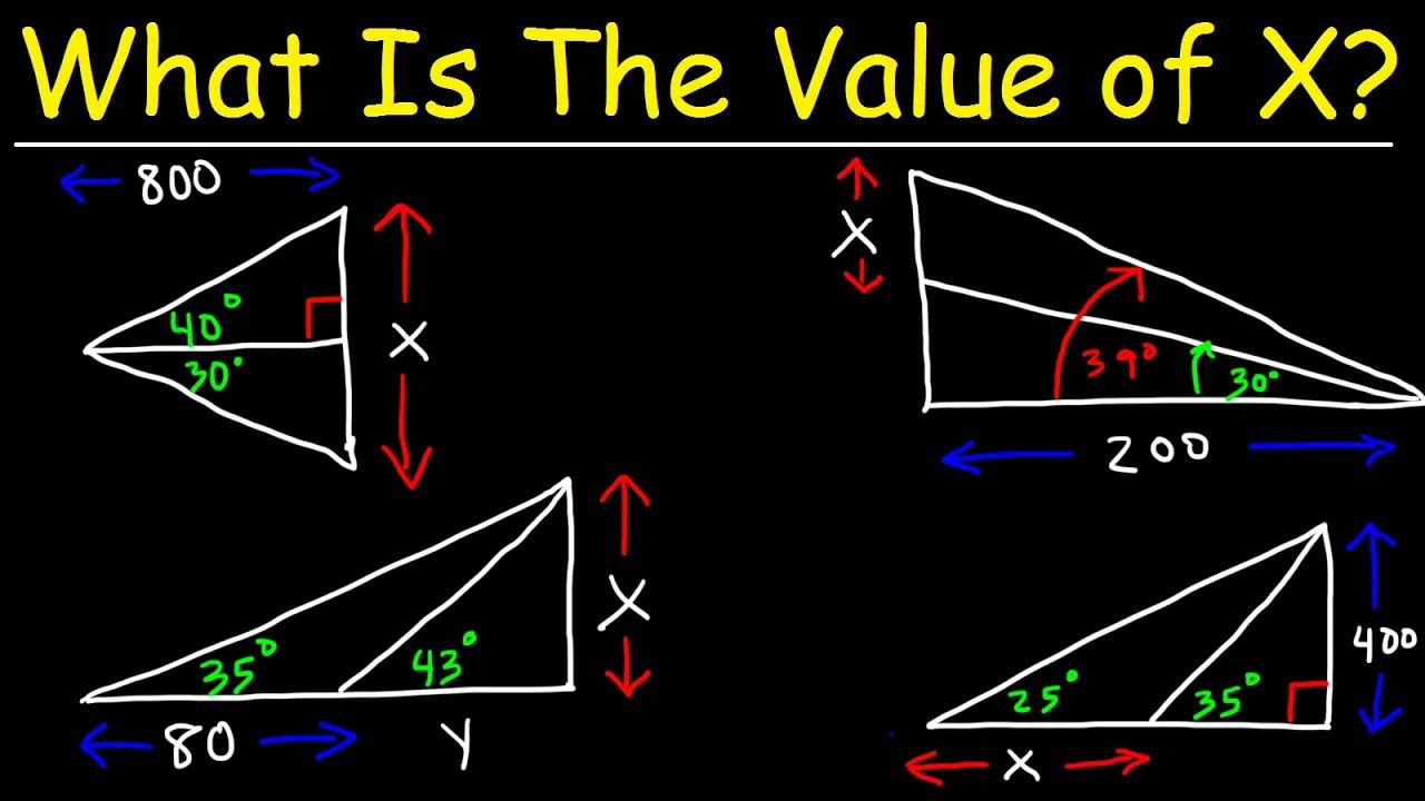 How To Solve Two Triangle Trigonometry Problems Youtube