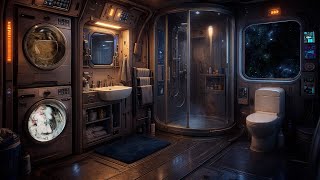 Deep Space Laundromat Ambience 🚀 Futuristic Spaceship Interior Sounds