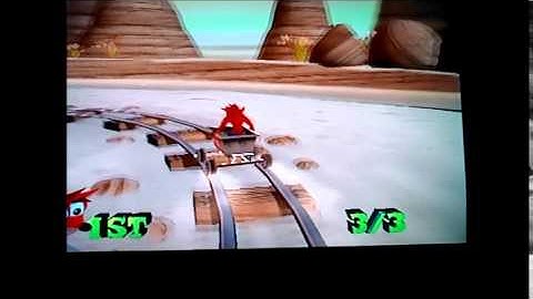 Crash Bandicoot"The Wrath of Cortex " . Level 27."Ghost Town" . 2 gem+Time Trial.