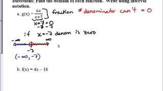 8.2 Function Notation from Graph 8.3 Domain and Algebra of Functions