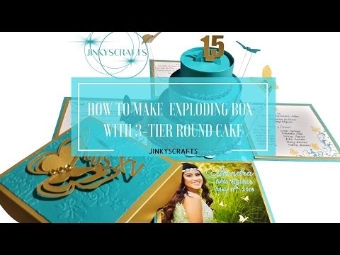 How To Make Exploding Box Invitation with 3-Tier Round Cake