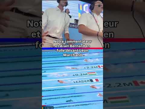 🎙️🇫🇷 Notre commentateur Alain Bernard en FOLIE devant la course de Léon Marchand ! #olympics2024