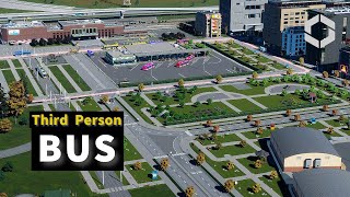 Cities Skylines 2 : Third Person Bus Ride (airport-city center)