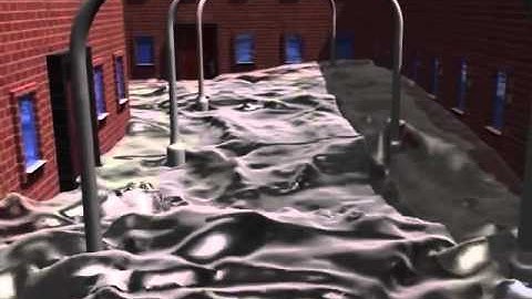 Blender Tsunami Flood simulation