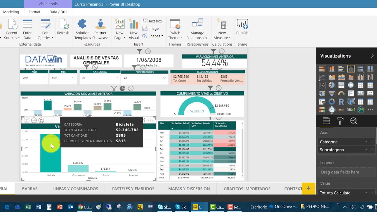 POWER BI CURSO COMPLETO UNIDAD 04 INFORMES Y GRAFICOS - YouTube