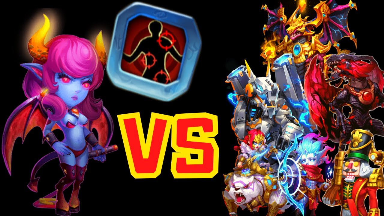 Succubus Destroys Top Heroes with Zero In | Castle Clash