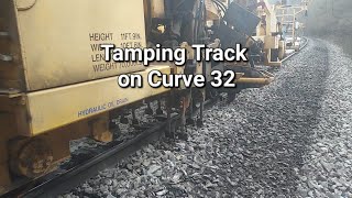 Watch Amtrac of Maryland Tamping Track on Curve 32