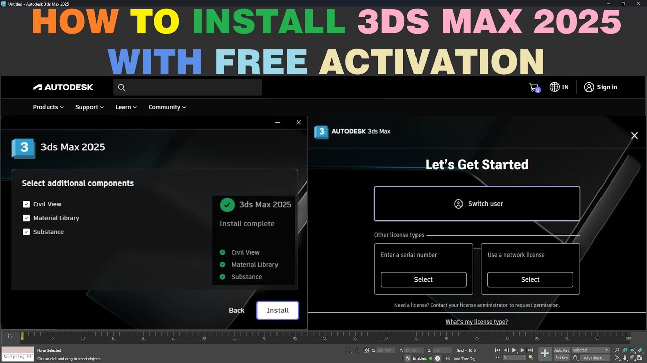 Install 3ds Max 2025 | Free Activation - YouTube