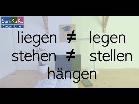 Wo? oder Wohin? Die Verben liegen - legen | stellen - stehen | hängen